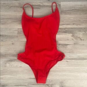 Vibrant Red One-Piece Swimsuit
